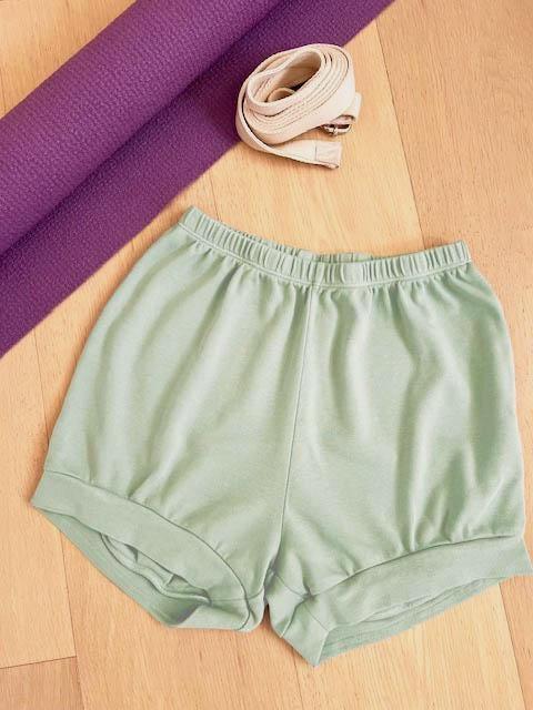Classic Cotton Yoga Short - Celadon