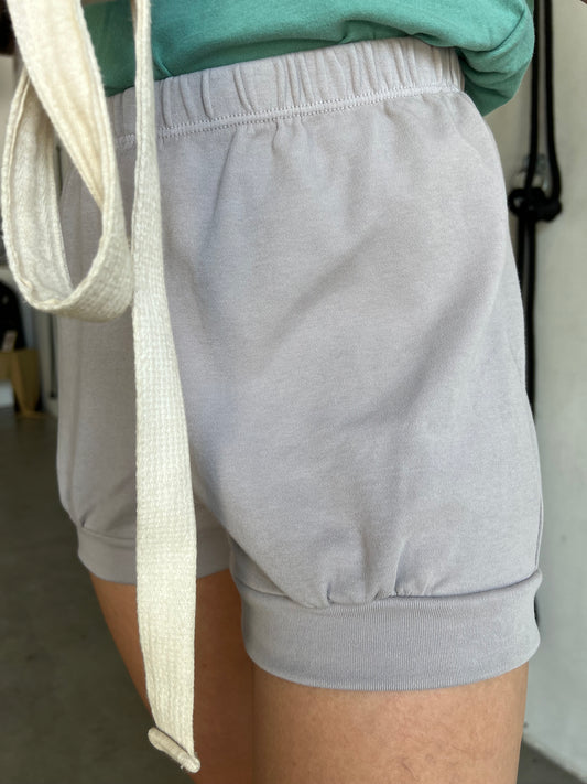 Classic Cotton Yoga Short - Dove Grey