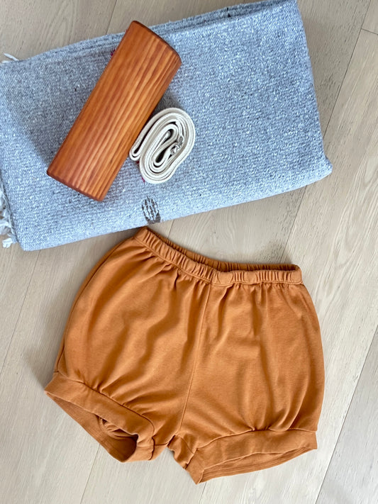 Classic Cotton Yoga Short - Caramel