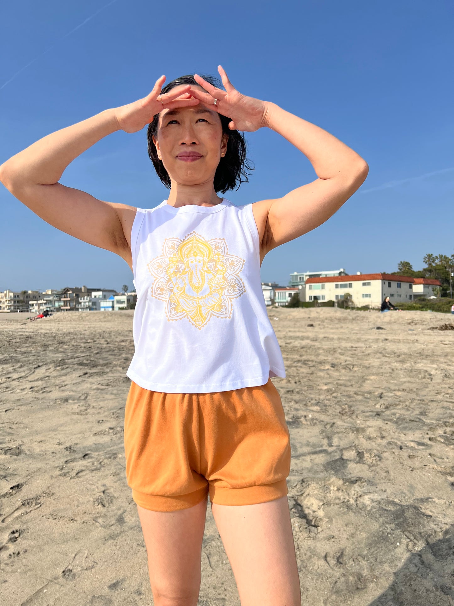 Classic Cotton Yoga Short - Caramel