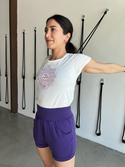 Pocket Yoga Shorts - Deep Purple (Refibra™ TENCEL™)