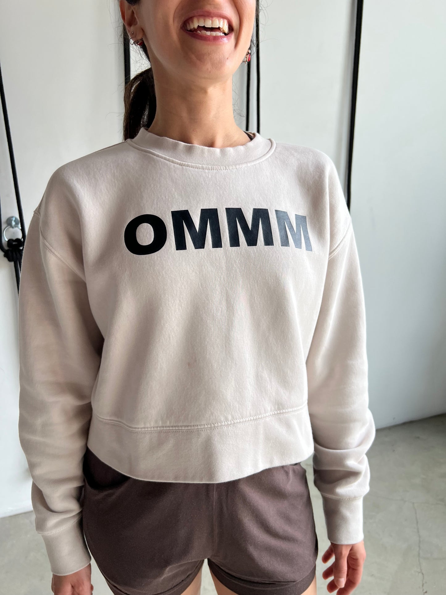 Ommm - Crop Crewneck Sweatshirt