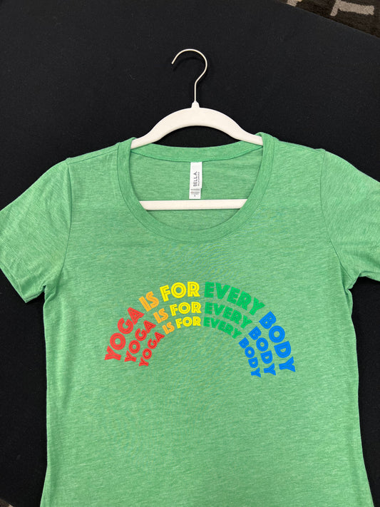 Rainbow "Yoga Is For Every Body" - Slim fit T-shirt