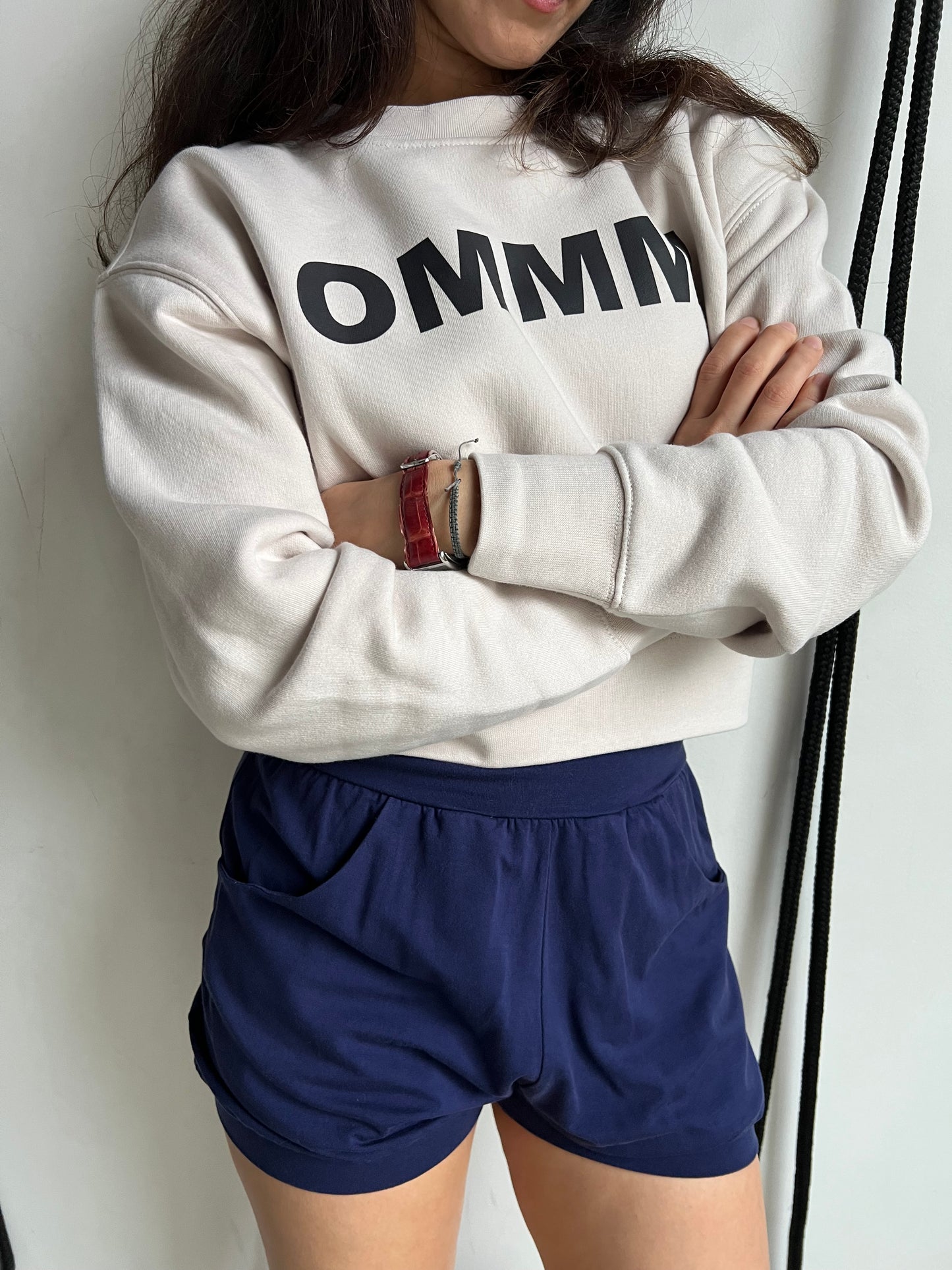 Ommm - Crop Crewneck Sweatshirt