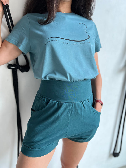 Pocket Yoga Shorts - Atlantic (Refibra™ TENCEL™)