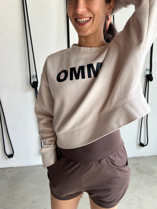 Ommm - Crop Crewneck Sweatshirt