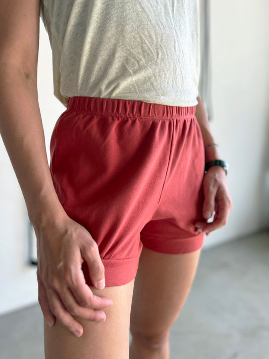 Classic Cotton Yoga Short - Terracotta
