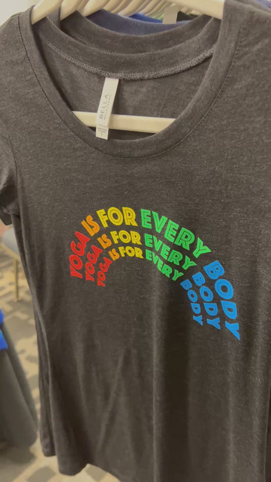 Rainbow "Yoga Is For Every Body" - Slim fit T-shirt