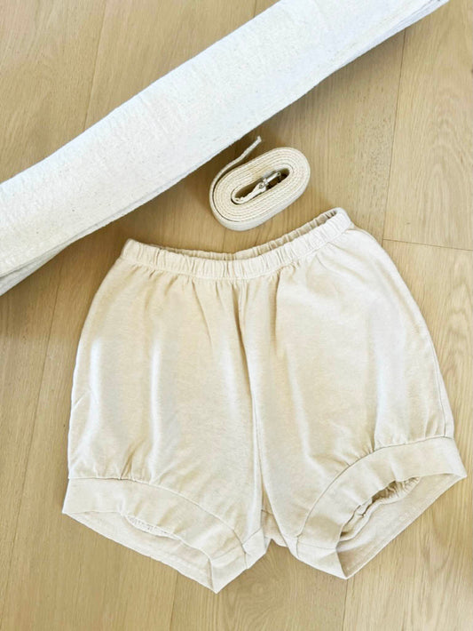 Classic Yoga Short in Hemp + Organic Cotton - Vanilla